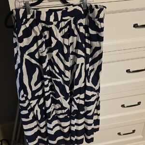 Lane Bryant Navy and White Striped Skirt